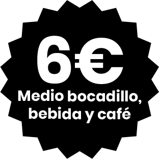 medio+bocadillo+bebida+cafe